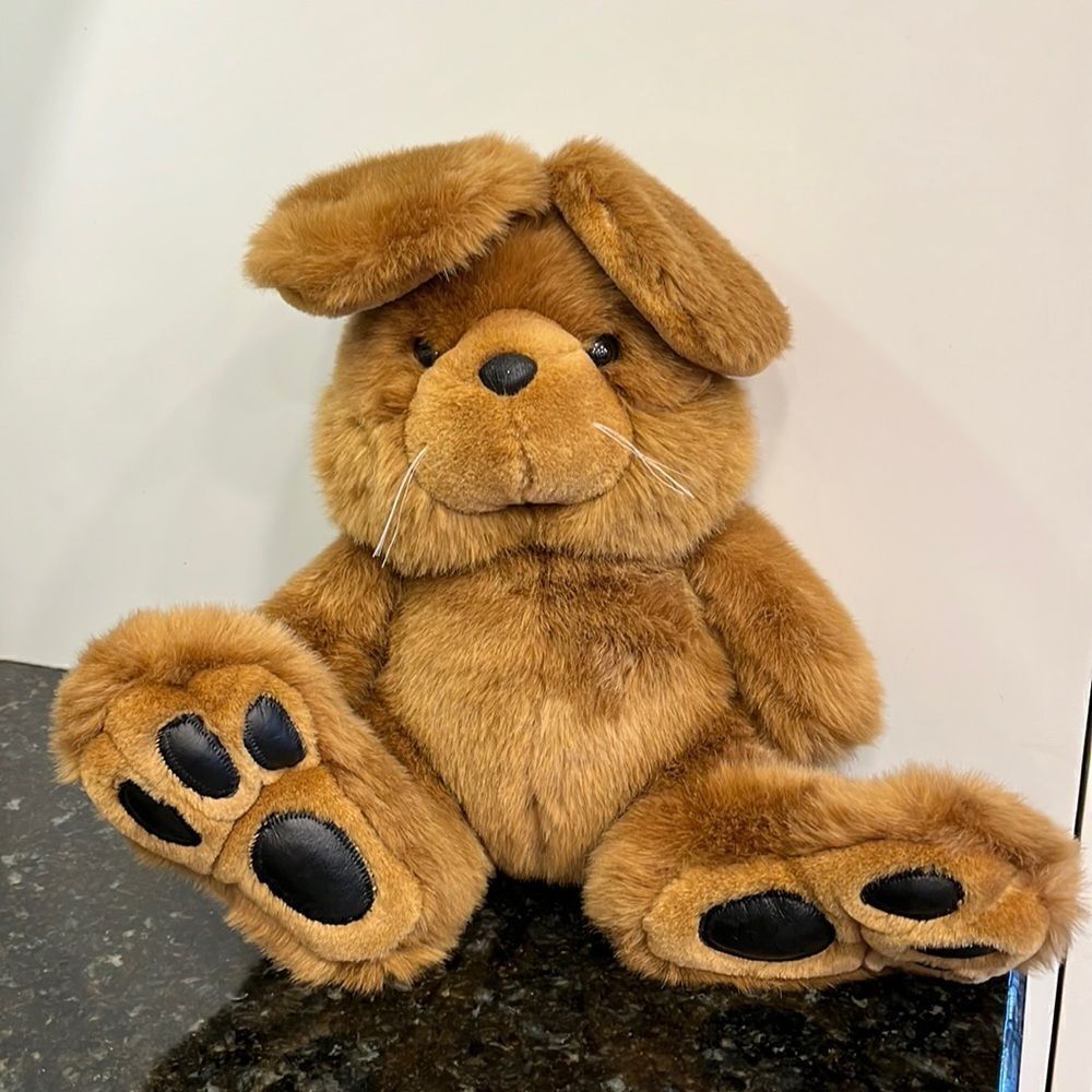 11" Playful Pals Plush Easter Bunny Mervyns Vintage Stuffed Animal Brown…